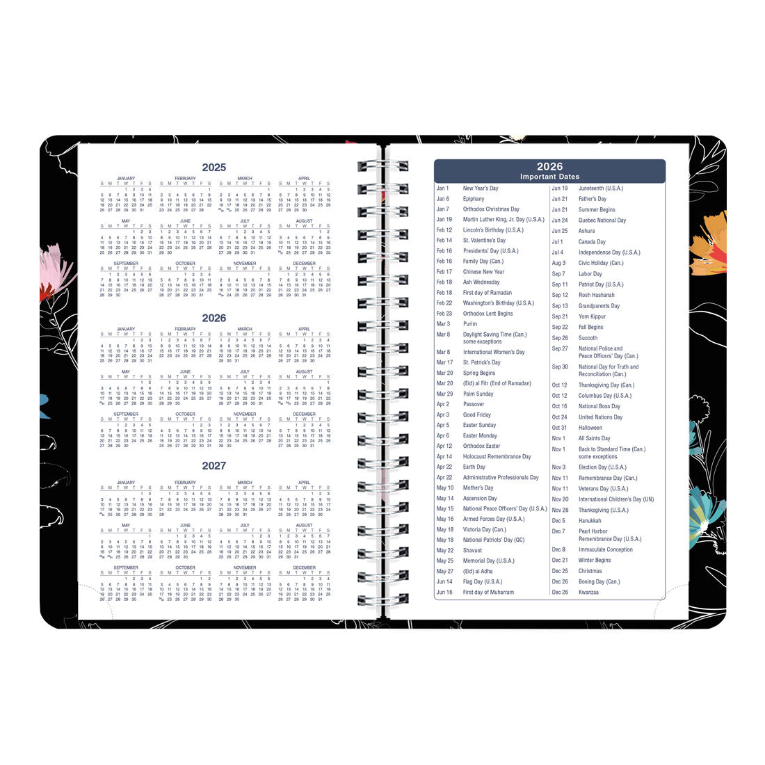 Blueline Dramatic Floral Weekly/Monthly Planner 2026 C101G.01-26
