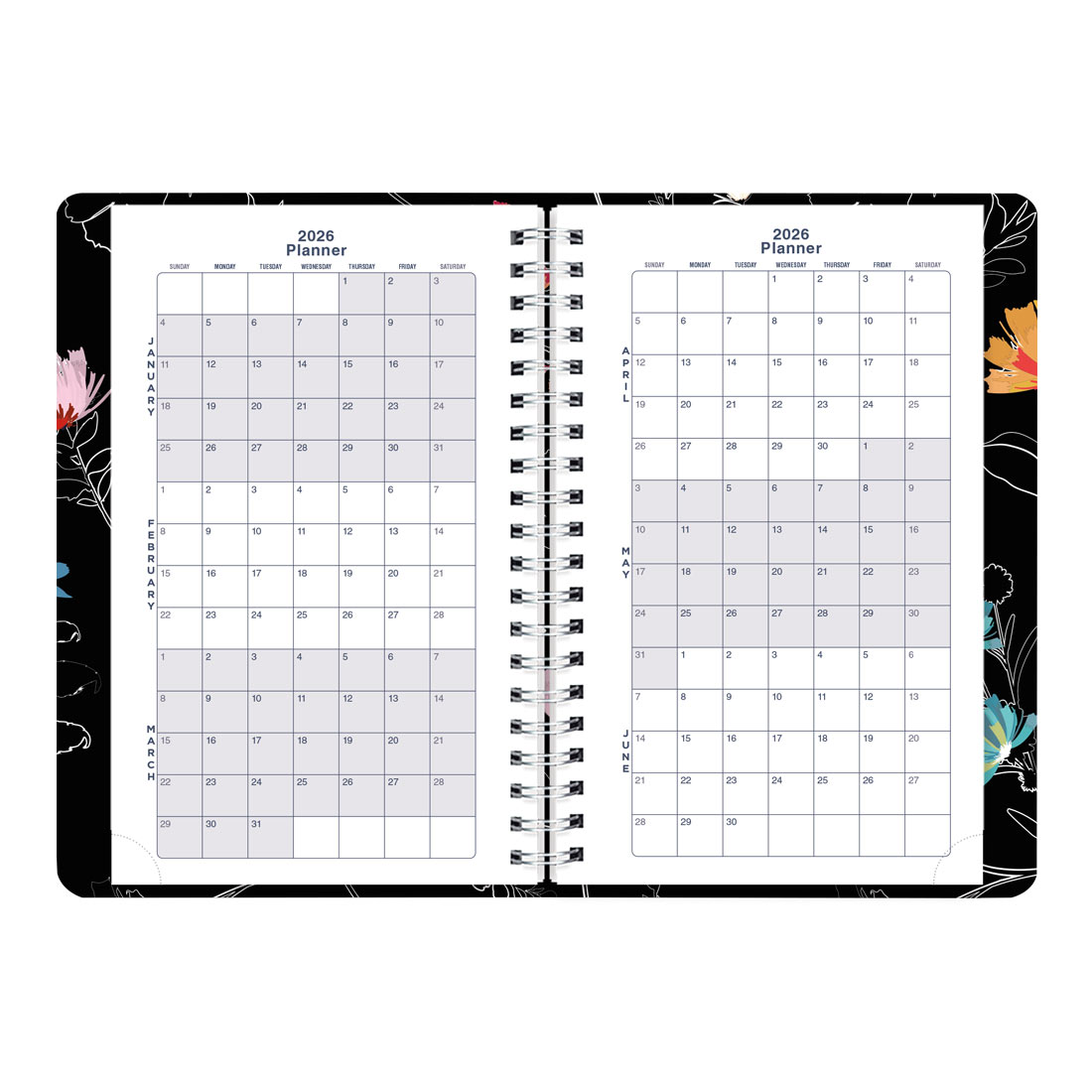 Blueline Dramatic Floral Weekly/Monthly Planner 2026 C101G.01-26