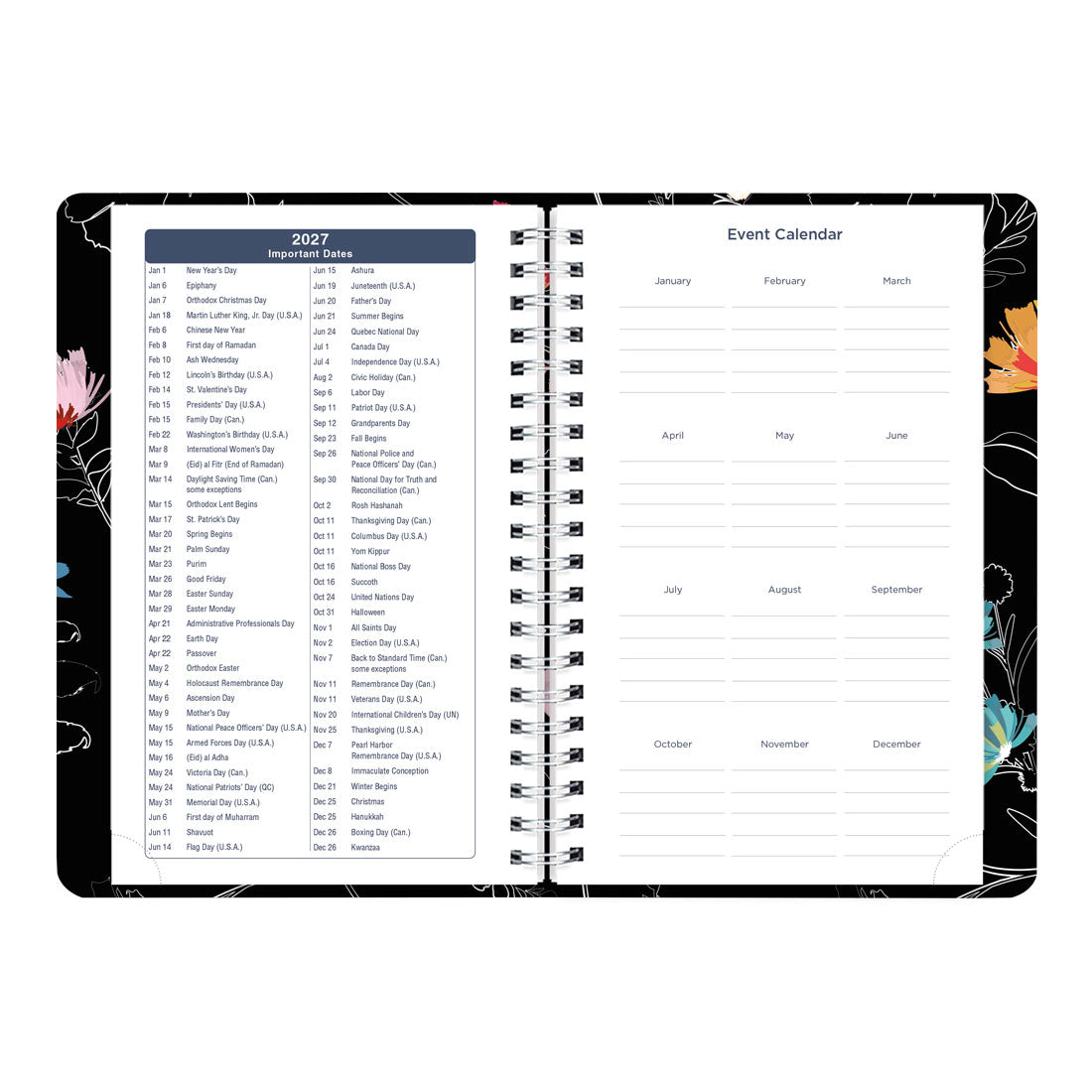 Blueline Dramatic Floral Weekly/Monthly Planner 2026 C101G.01-26