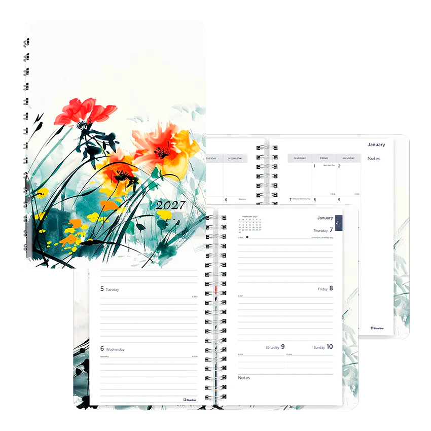 Blueline Dramatic Floral Weekly/Monthly Planner, 2027 C101G.01-27