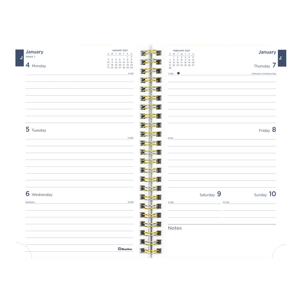 Blueline Minimalist Weekly/Monthly Planner, 2027, Assorted Designs C101PT.ASX-27