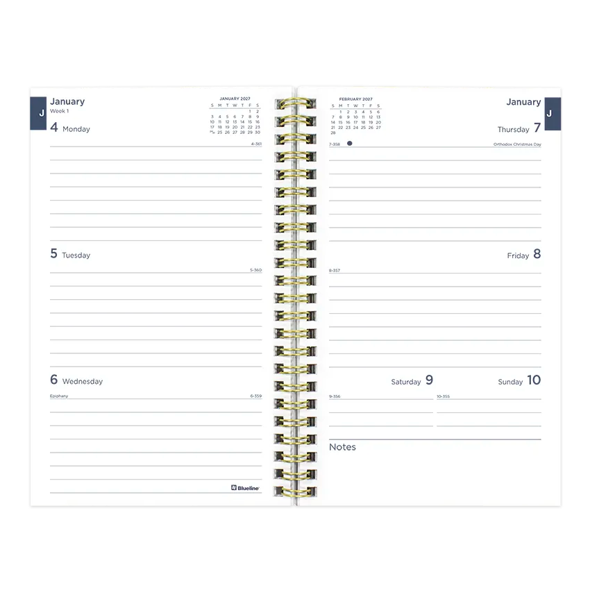 Blueline Minimalist Weekly/Monthly Planner, 2027, Assorted Designs C101PT.ASX-27