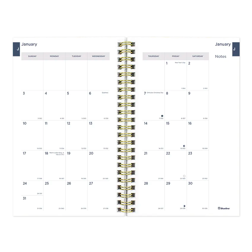 Blueline Minimalist Weekly/Monthly Planner, 2027, Assorted Designs C101PT.ASX-27