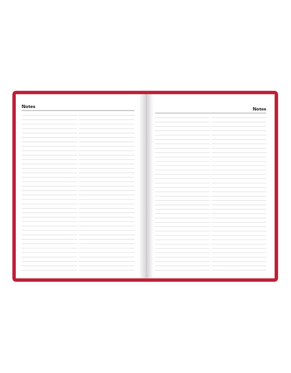 Standard A5 Day to a Page Planner 2025 - English 25-C10XBY#color_red