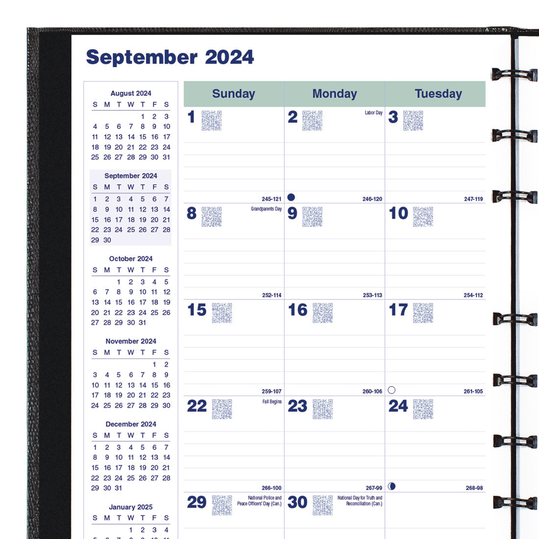 CoilPro™ Plan & Link™ Monthly Planner 2025, English, Black (C1200C.81-25)