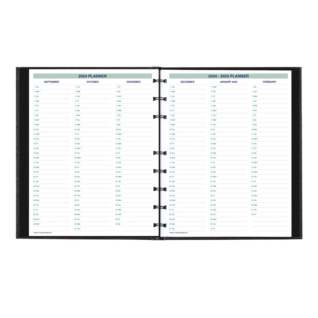 CoilPro™ Plan & Link™ Monthly Planner 2025, English, Black (C1200C.81-25)