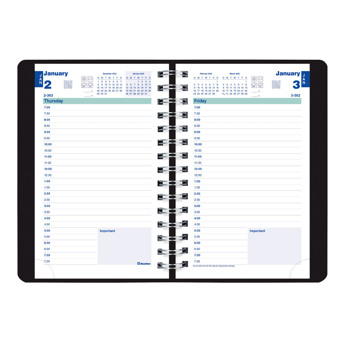 Essential Plan & Link™ Daily Planner 2025, English (C1504W.81-25)