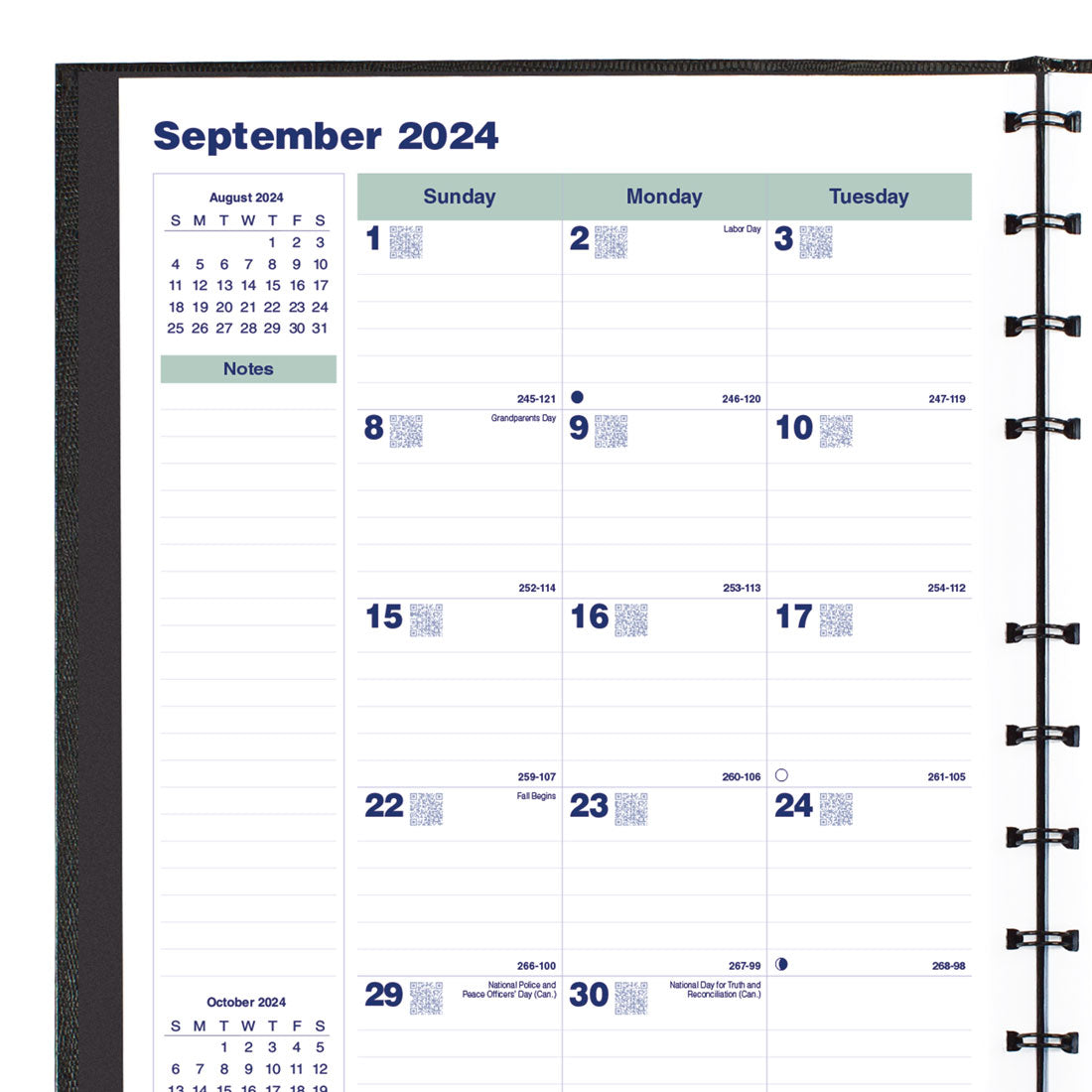 CoilPro™ Plan & Link™ Monthly Planner 2025, English, Black (C1512C.81-25)