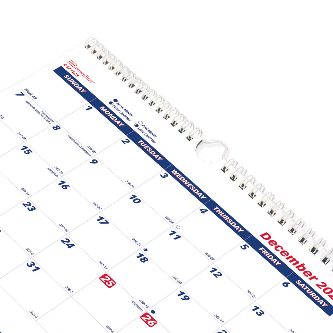 Brownline Three-Month Wall Calendar, 14 Months, 2026 C171128-26