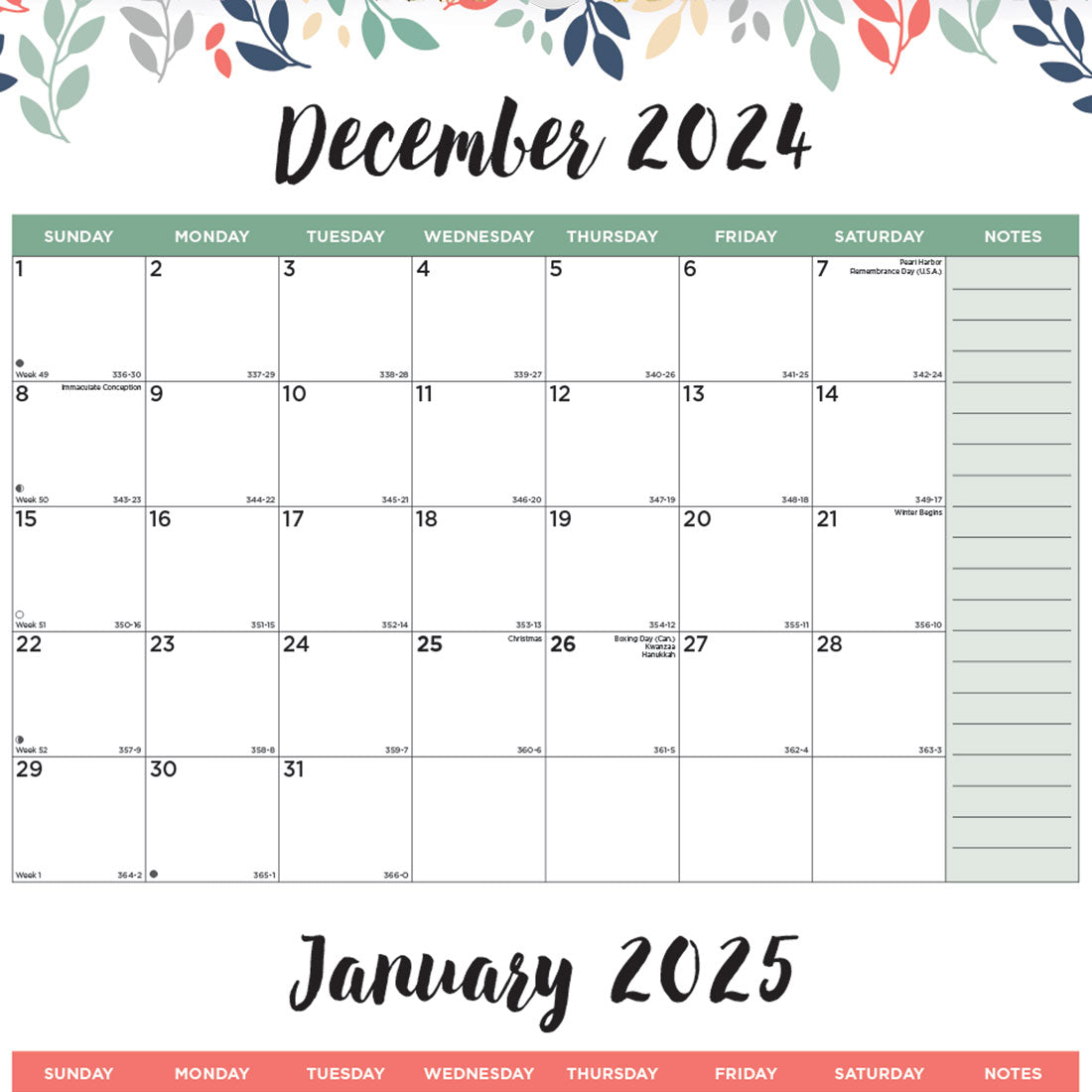 Colorful Three-Month Wall Calendar 2025, English (C171129-25) | Rediform colorful-three-month-wall-calendar-2025-english-c171129-25-rediform
