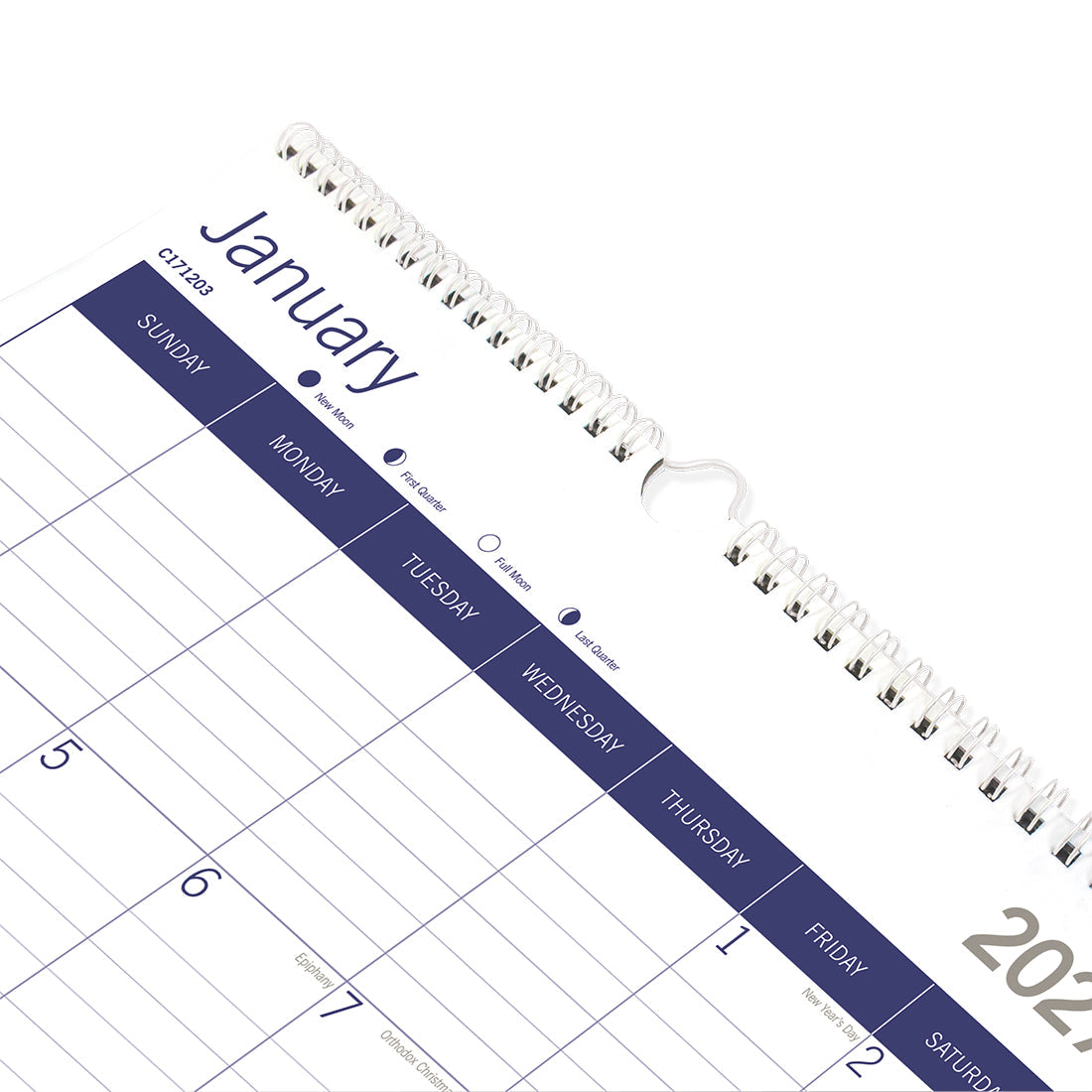 Monthly Wall Calendar, DuraGlobe™, 2027 C171203-27 Blueline