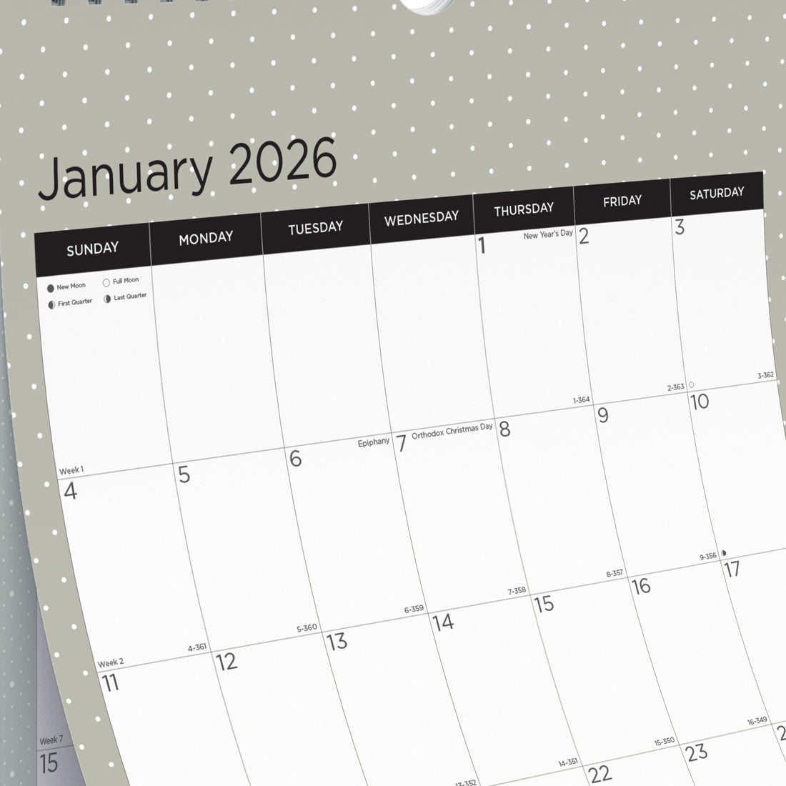Blueline Colorful Monthly Wall Calendar, Minimalist, 2026 C173121-26