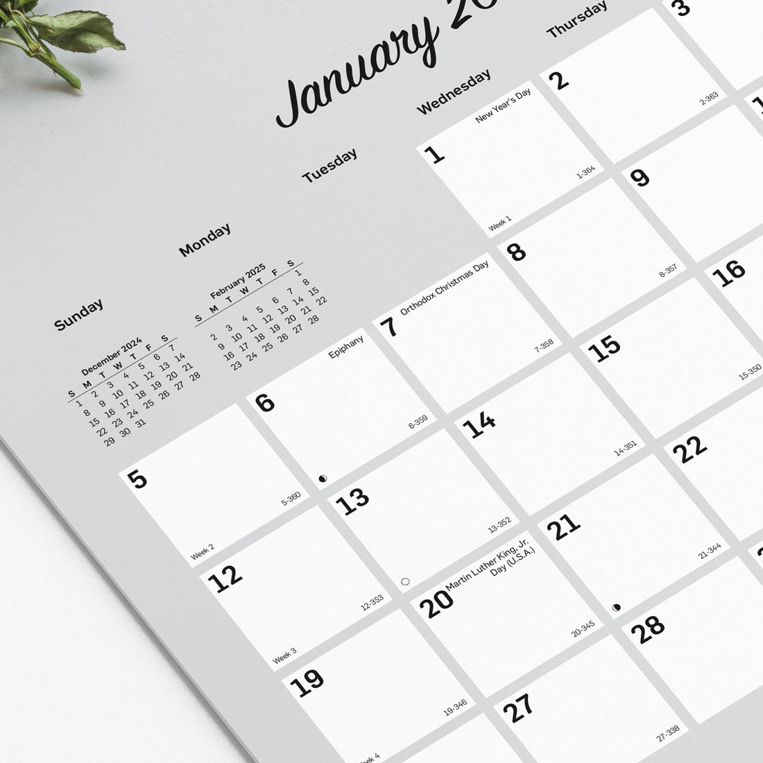 Romantic Monthly Wall Calendar 2025 C173122