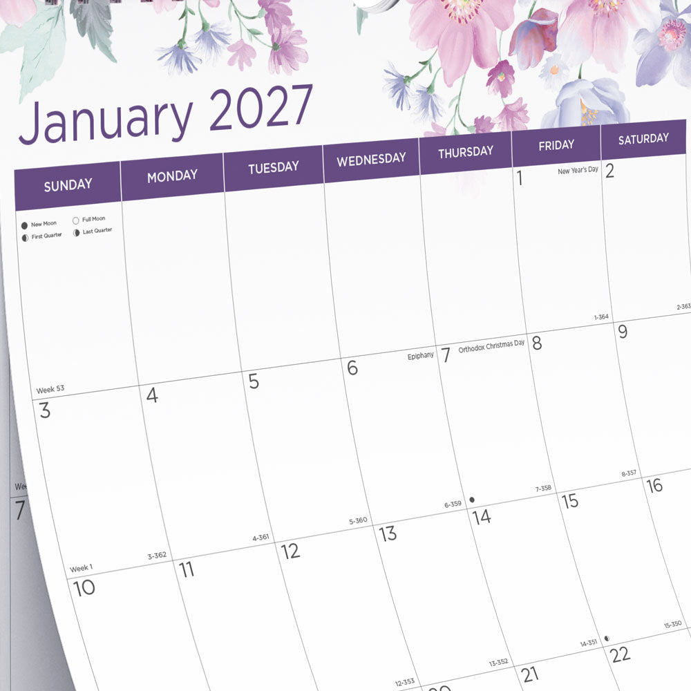 Monthly Wall Calendar, Passion, 2027 C173126-27 Blueline