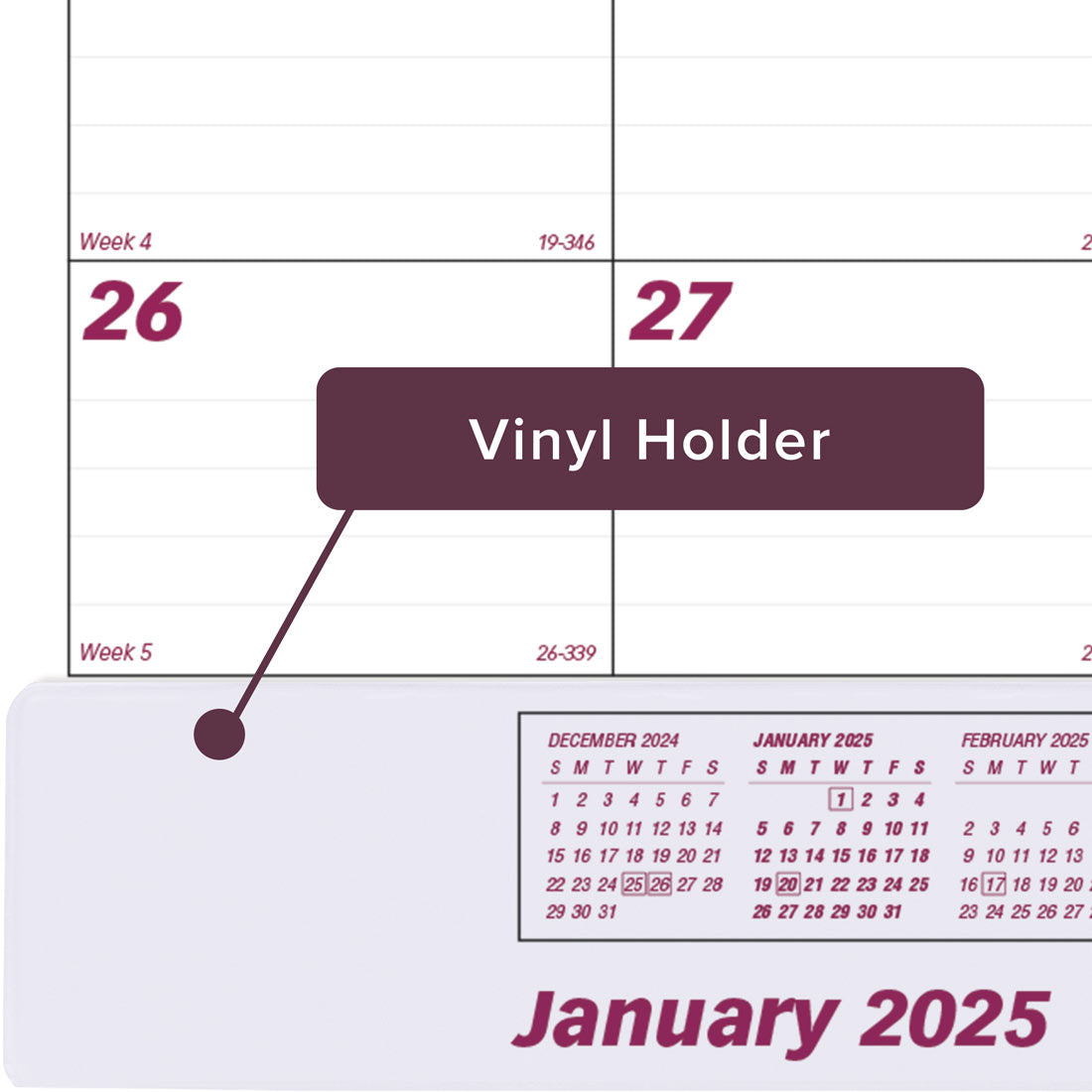 Monthly Desk Pad or Wall Calendar 2025 (C1731V-25)