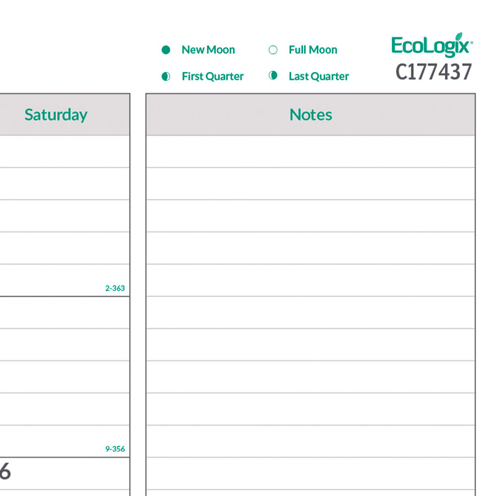 Monthly Desk Pad Calendar, EcoLogix®, 2027 C177437-27 Brownline