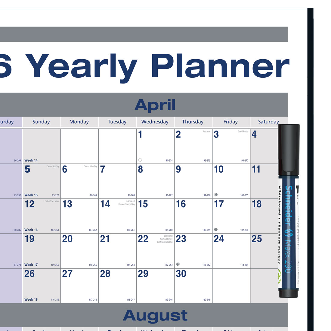 Blueline Net Zero Carbon™ Erasable - Reversible Yearly Wall Planner, 2026 C177868-26