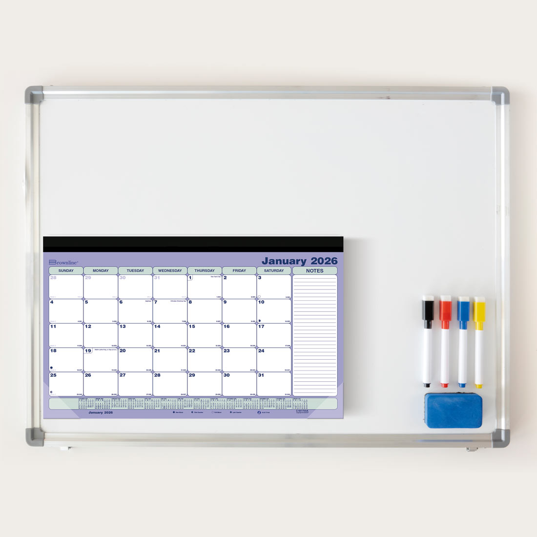 Brownline Monthly Magnet Desk Pad, 2026 C181700A-26