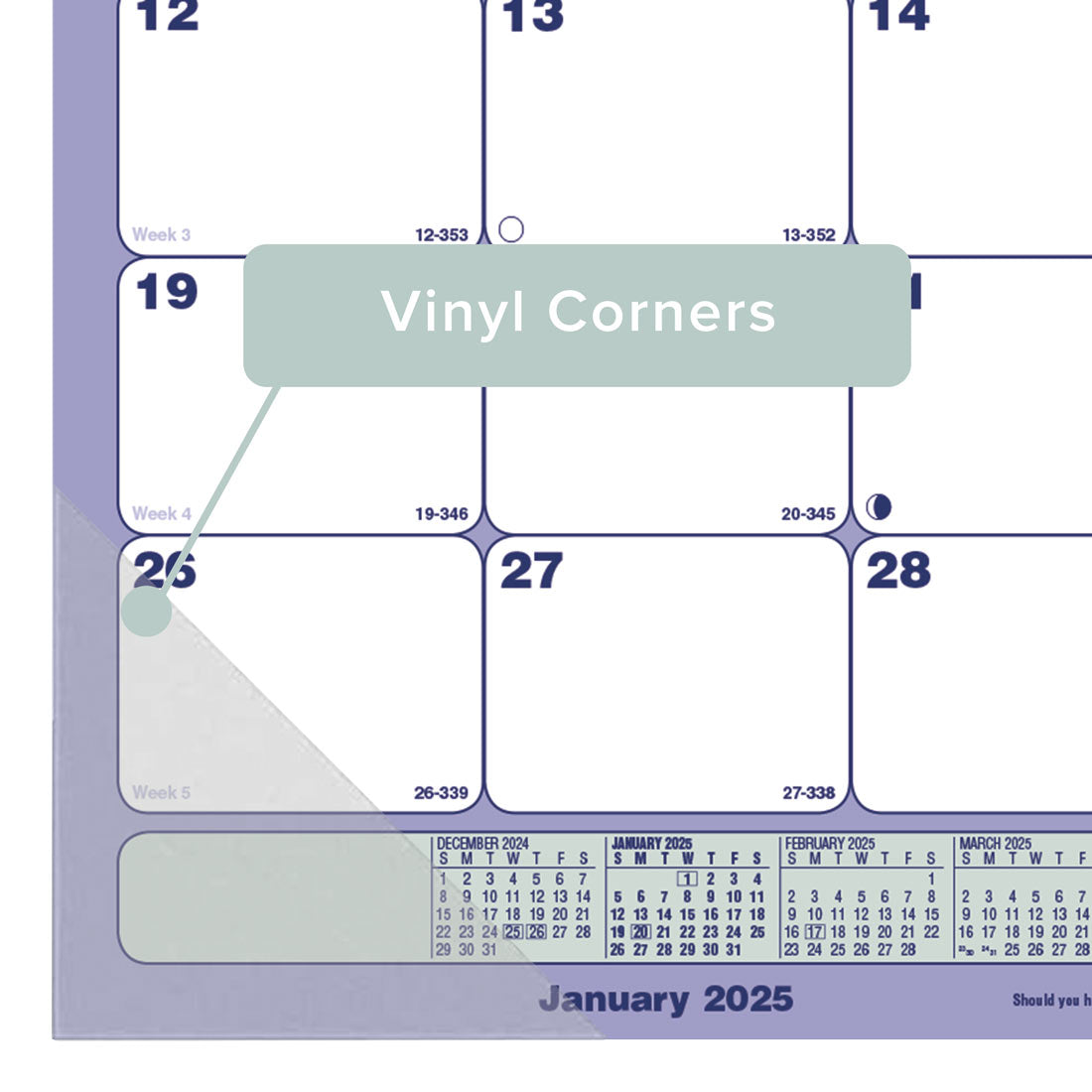 Monthly Desk Pad or Wall Calendar 2025, English, C181700