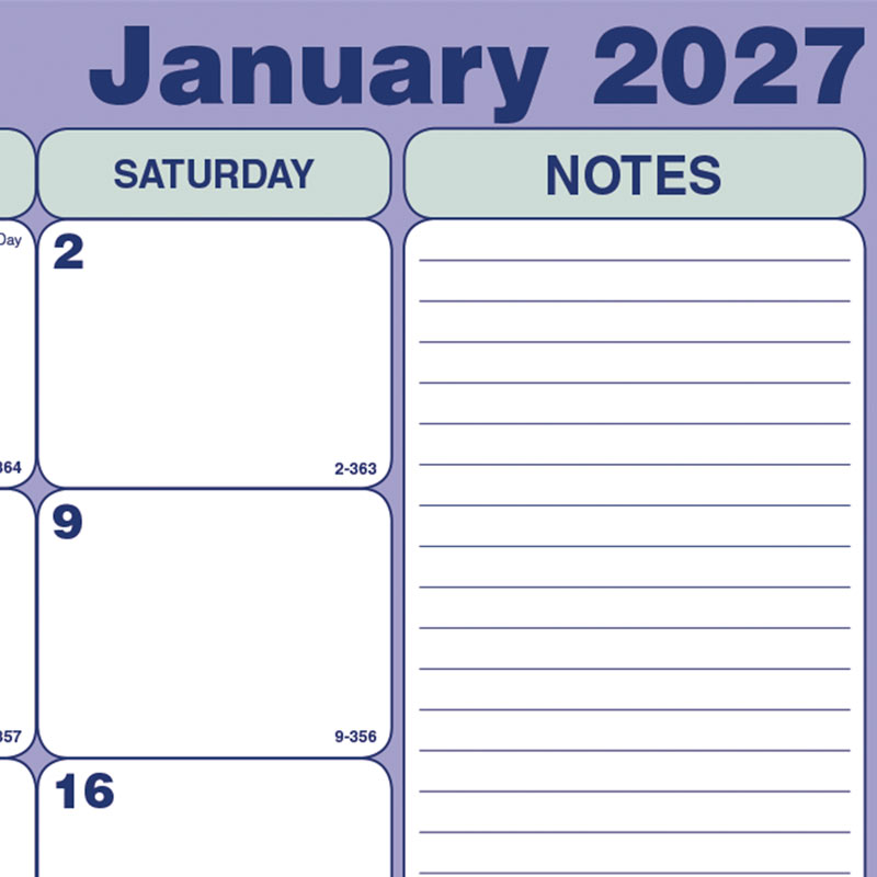 Monthly Desk Pad Calendar, 2027 C181700-27 Brownline