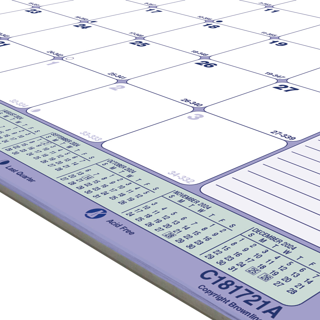 Monthly Desk Pad With Magnets 2024