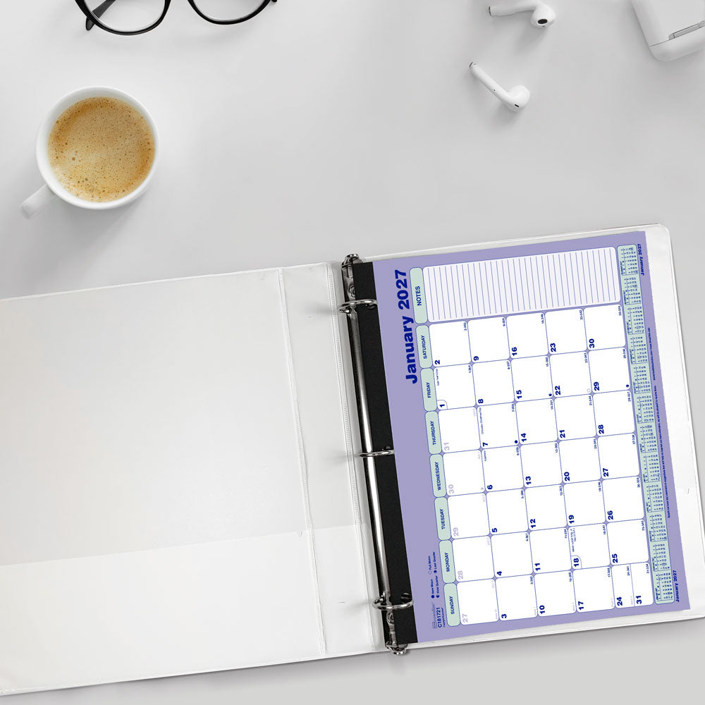Monthly Desk Pad Calendar, 2027 C181721-27 Brownline