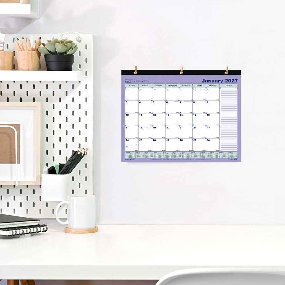 Monthly Desk Pad Calendar, 2027 C181721-27 Brownline