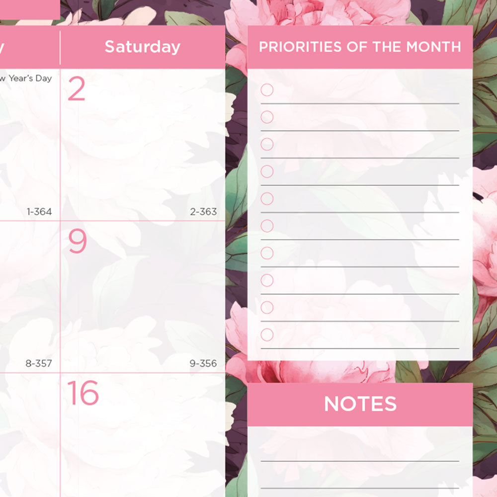 Monthly Desk Pad Calendar, Pink, 2027 C193105-27 Blueline