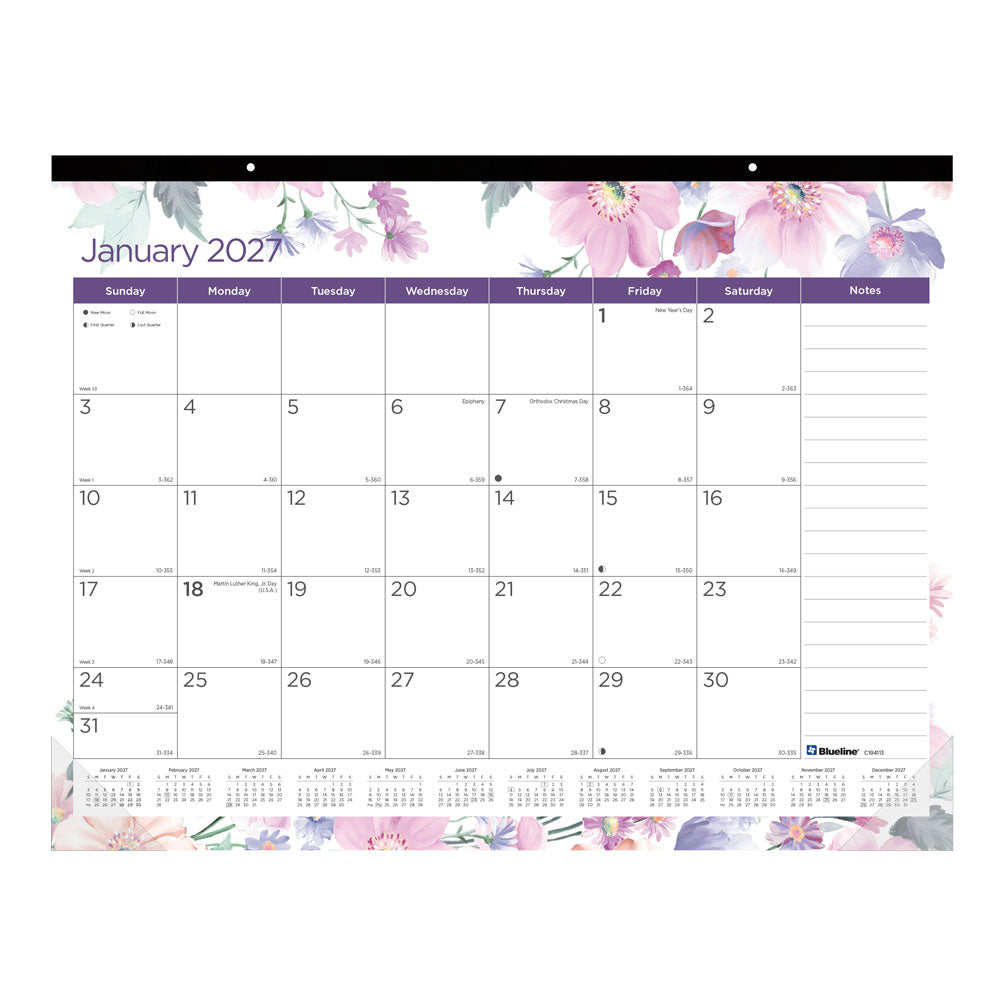 Monthly Desk Pad Calendar, Passion, 2027 (C194113-27)