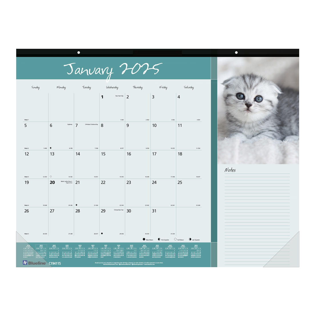 Furry Collection Monthly Desk Pad 2025 (C194115-25)