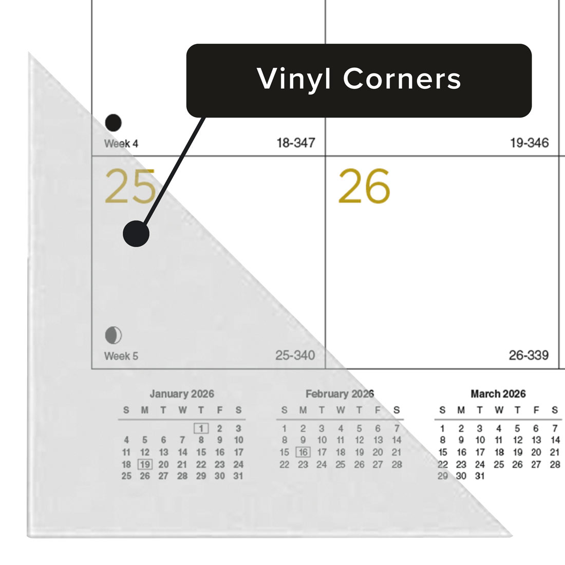 Blueline Classic Gold Monthly Desk Pad Calendar, 2026 C199003-26