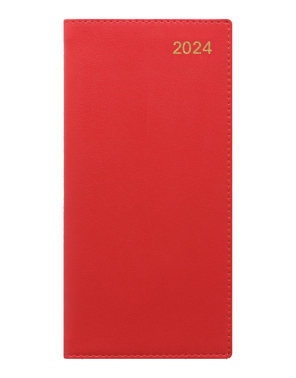 Belgravia Slim Week to View Leather Diary with Planners 2024 - English#color_red