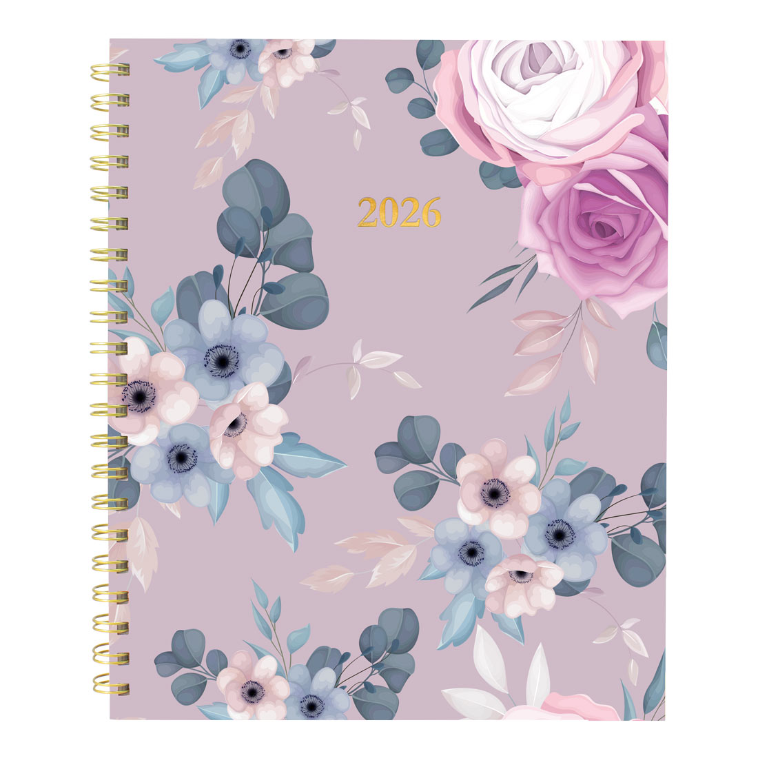 Blueline Lavender Floral Weekly/Monthly Planner 2026, Trilingual C37110B.01-26