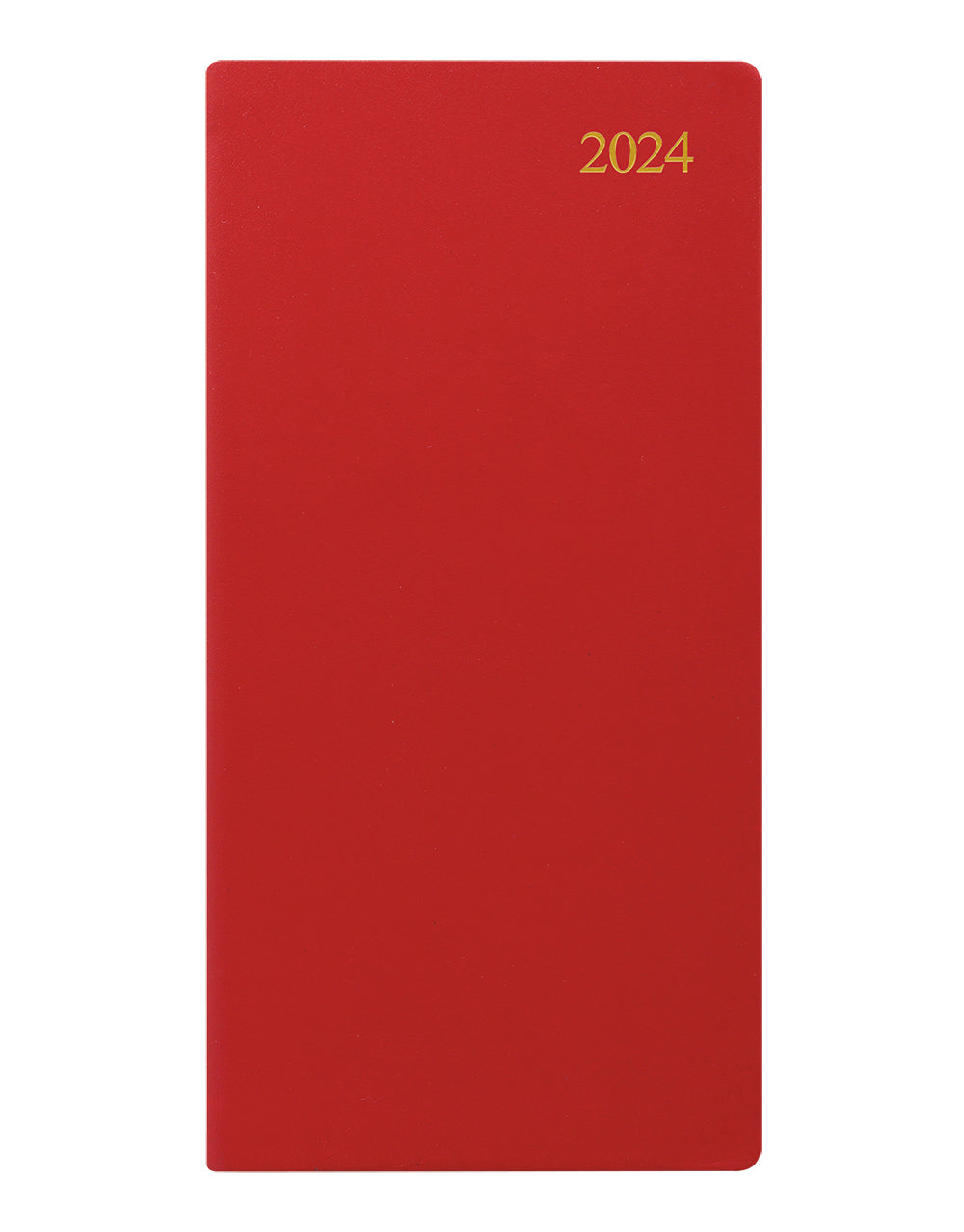 Signature Slim Week to View Leather Diary with Planners 2024 - English#color_signature-red