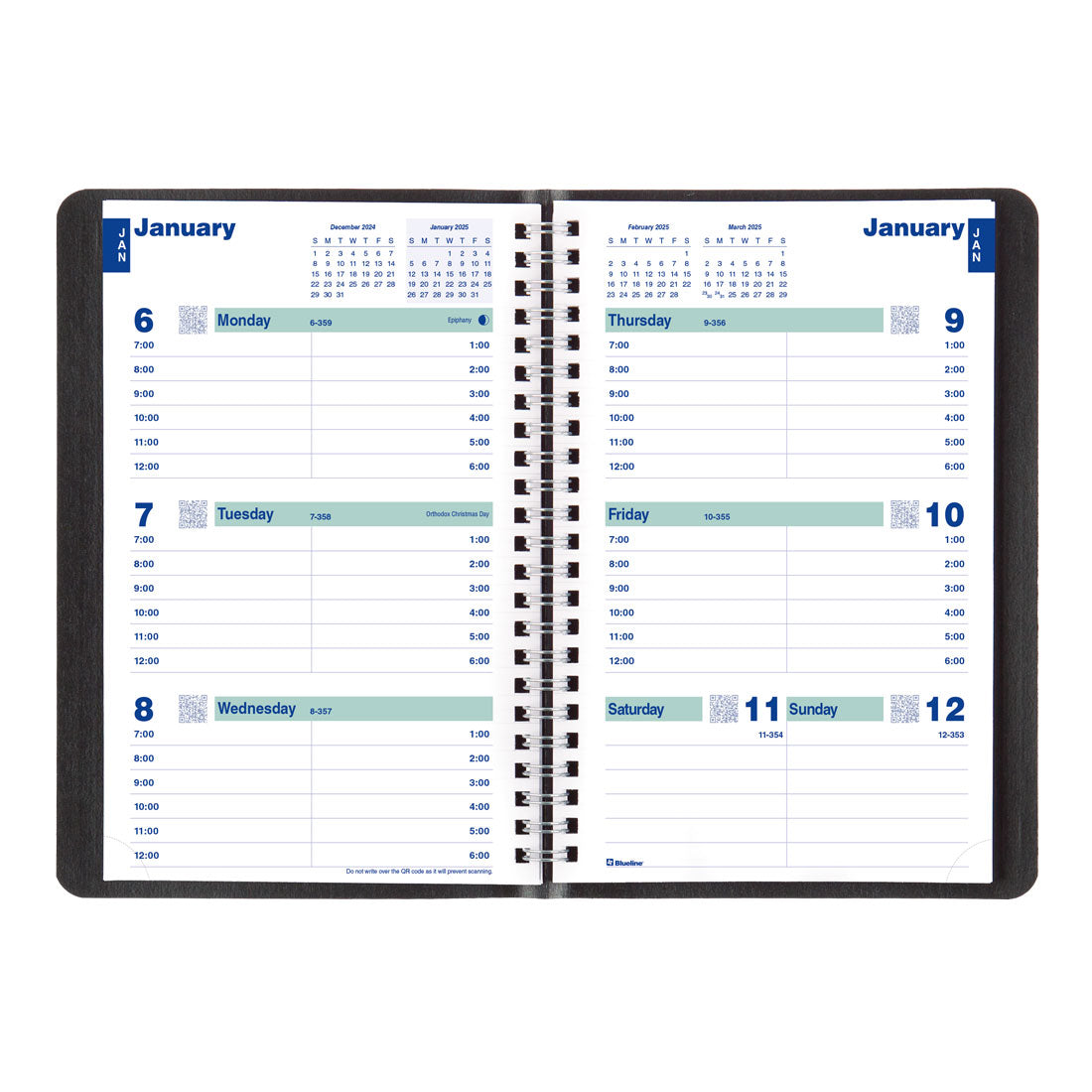 Essential  Plan & Link™ Weekly Planner 2025, English, Black (C5075.81T-25)