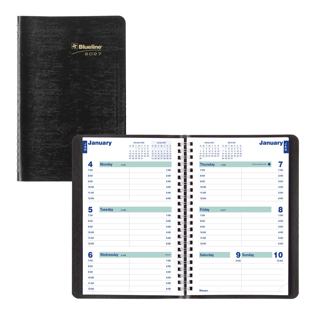 Plan & Link™ Weekly Appointment Book, 2027, Black C5075.81T-27 Blueline