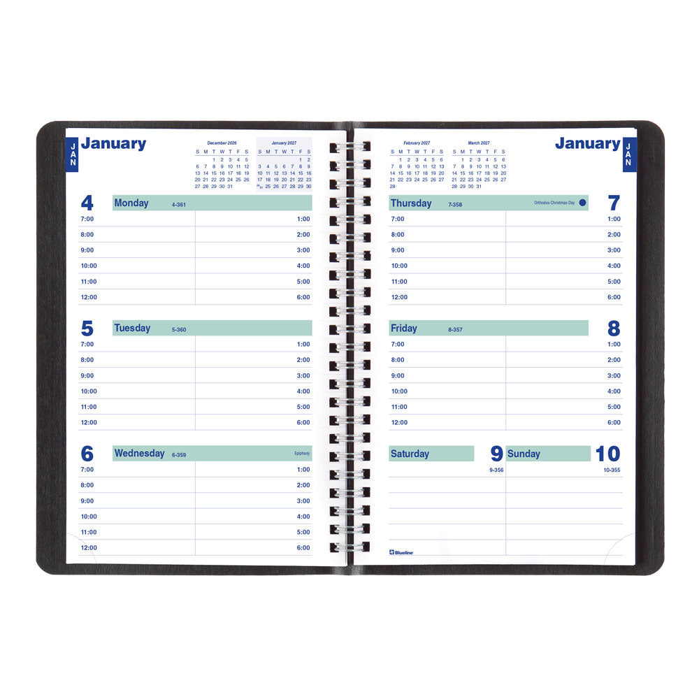 Plan & Link™ Weekly Appointment Book, 2027, Black C5075.81T-27 Blueline
