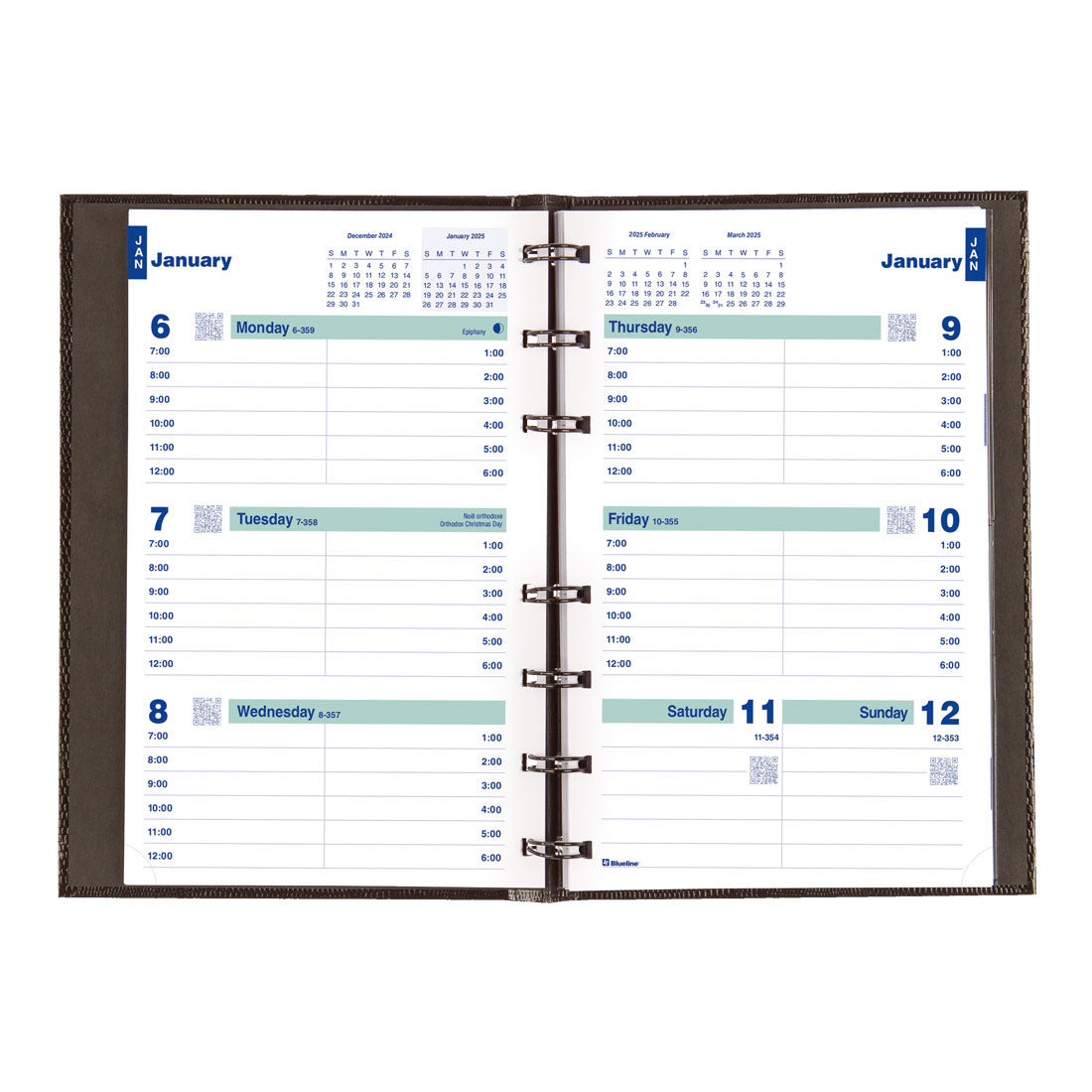 CoilPro™ Plan & Link™ Weekly Planner 2025, English, Black (C5075C.81-25)