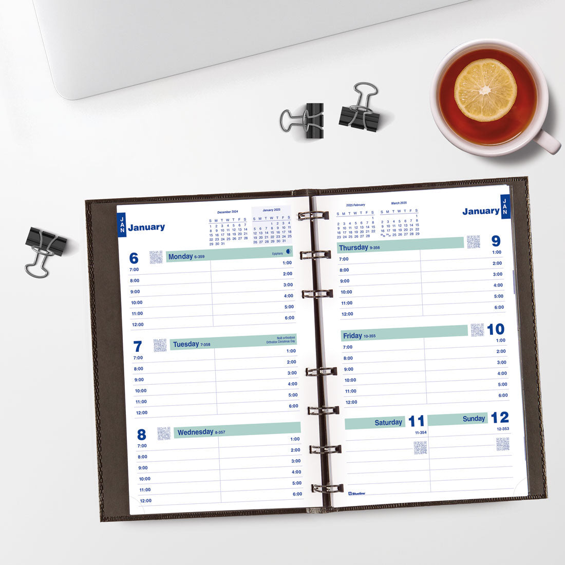 CoilPro™ Plan & Link™ Weekly Planner 2025, English, Black (C5075C.81-25)