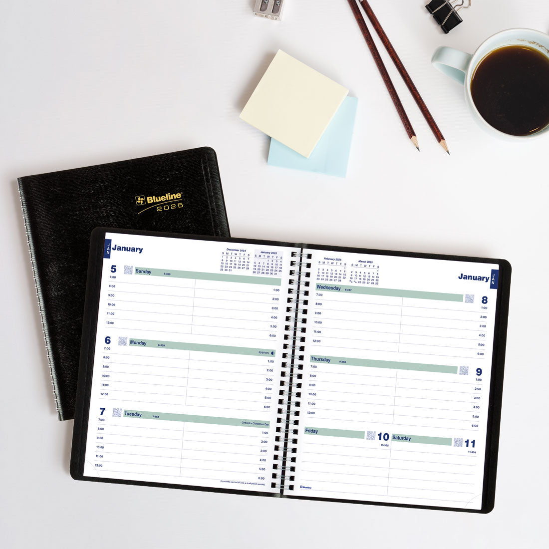 Essential Plan & Link™ Weekly Planner 2025, English, Black (C5275.81T-25)