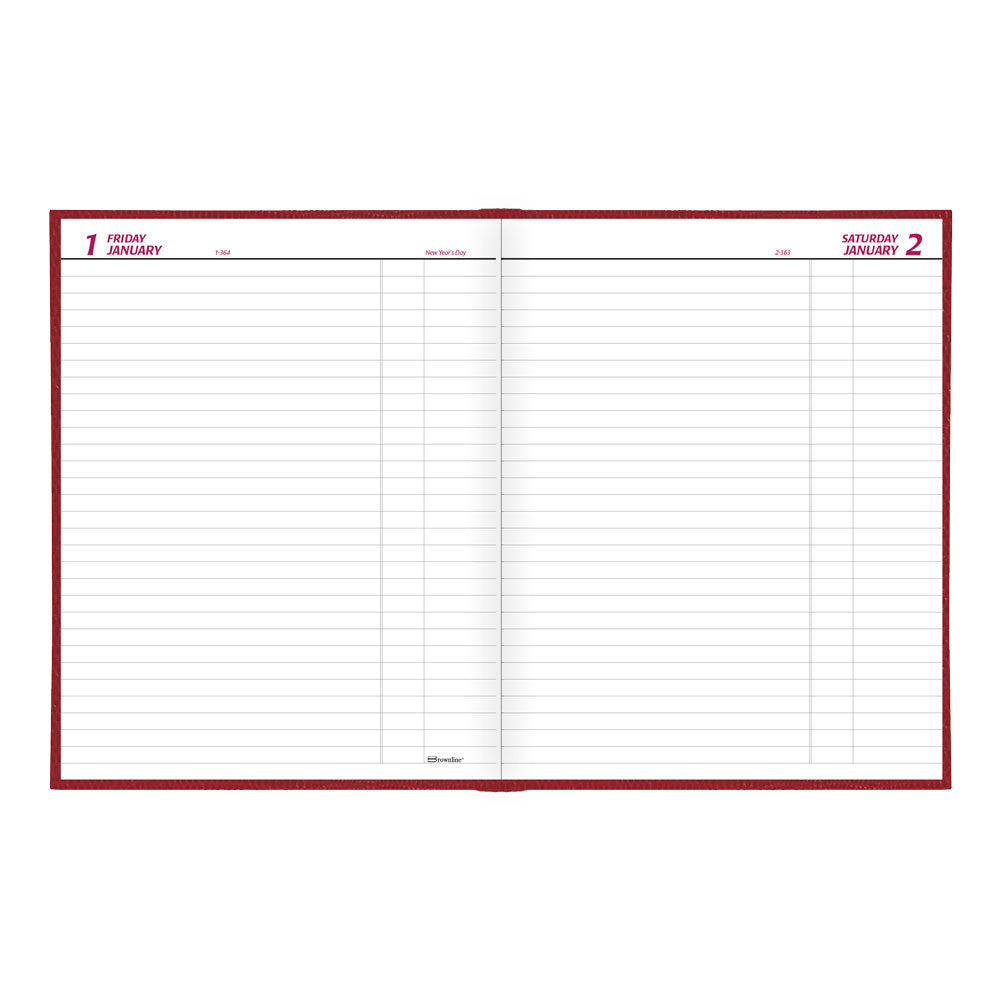Traditional Daily Untimed Planner, 2027 Red C550.RED-27#color_bright-red