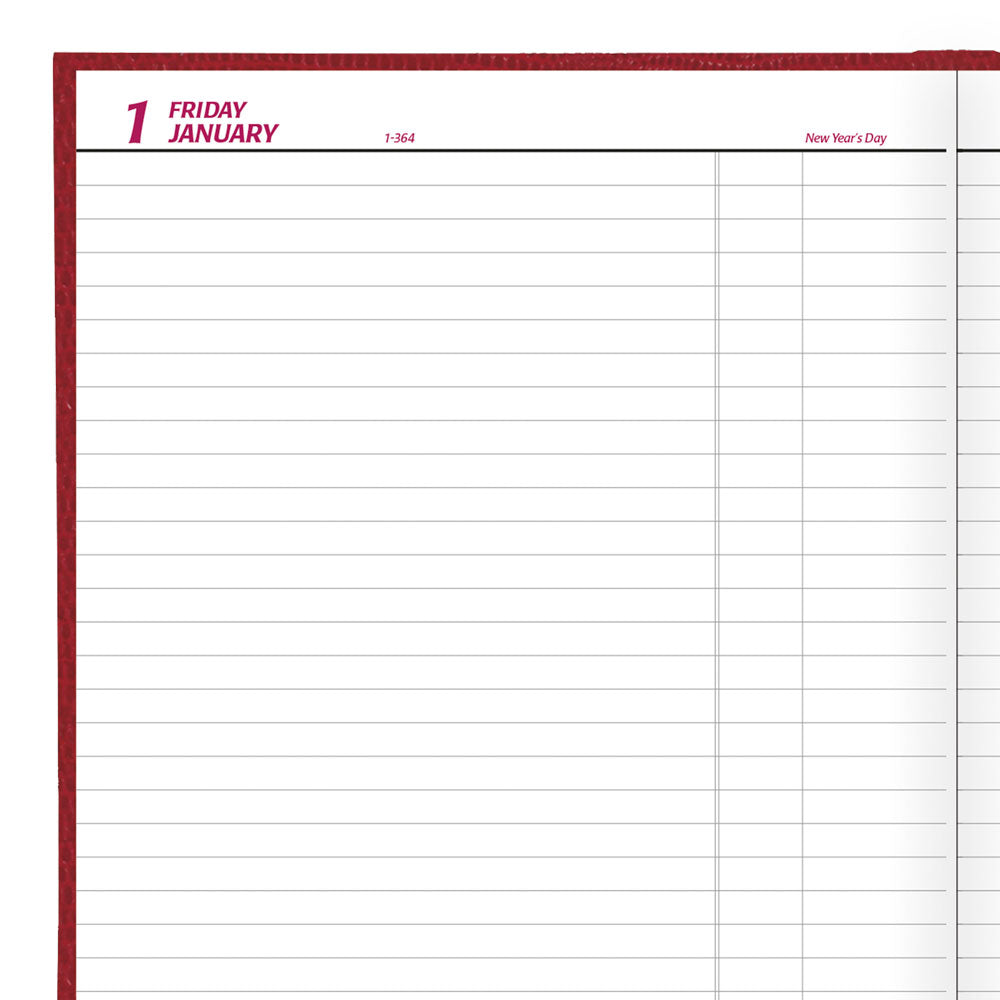 Traditional Daily Untimed Planner, 2027 Red C550.RED-27#color_bright-red