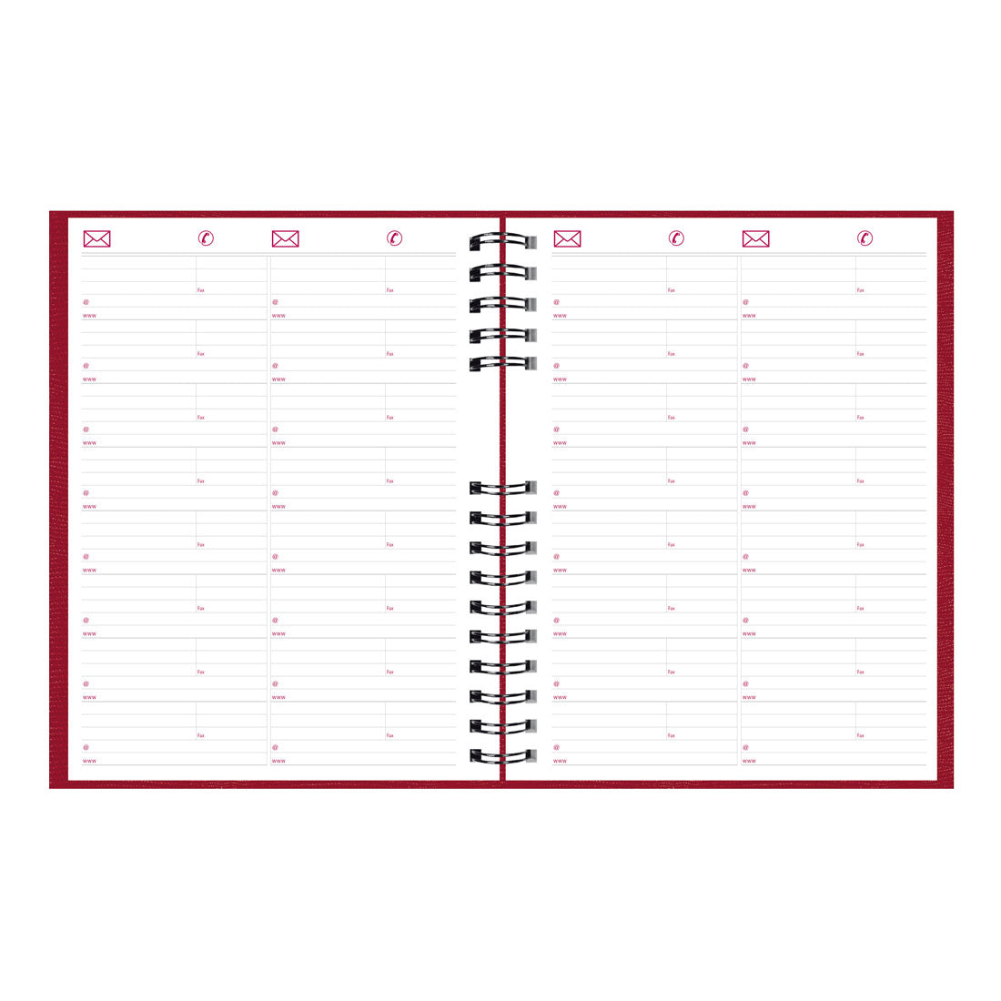 CoilPro Daily Planner 2025, English, Red, C550C.RED