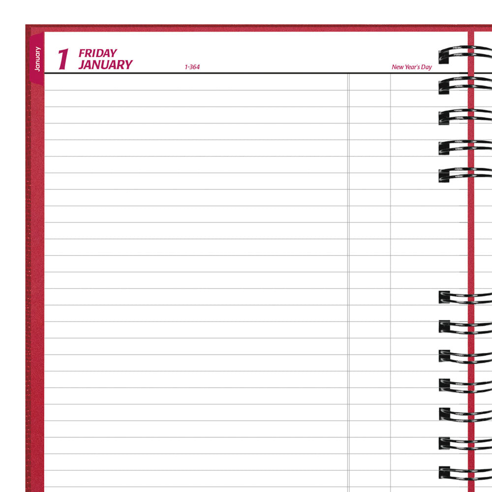 Brownline CoilPro™ Daily Untimed Planner, 2027, Bright Red C550C.RED-27