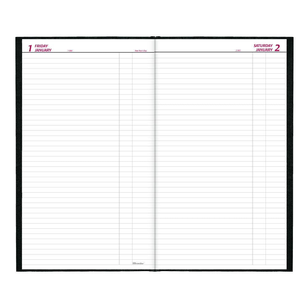 Traditional Daily Untimed Planner, 2027 Black C551.BLK-27 - Brownline#color_black