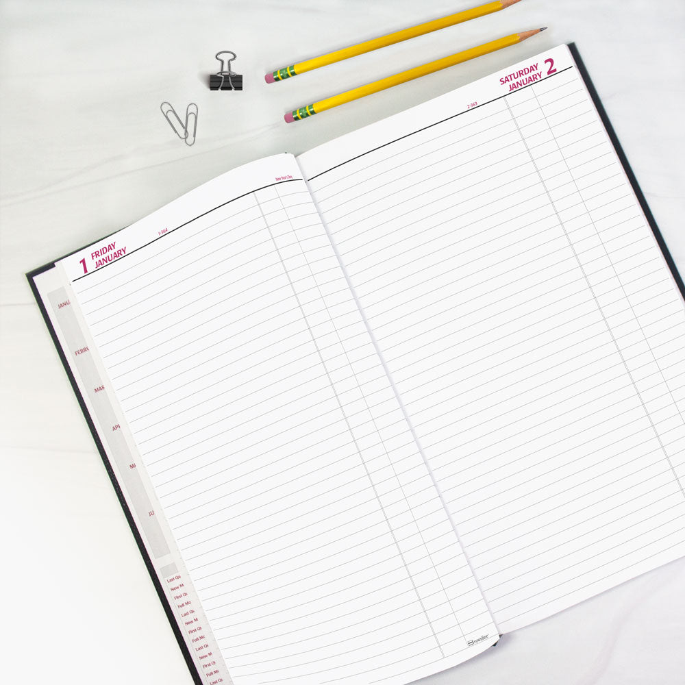 Traditional Daily Untimed Planner, 2027 Black C551.BLK-27 - Brownline#color_black