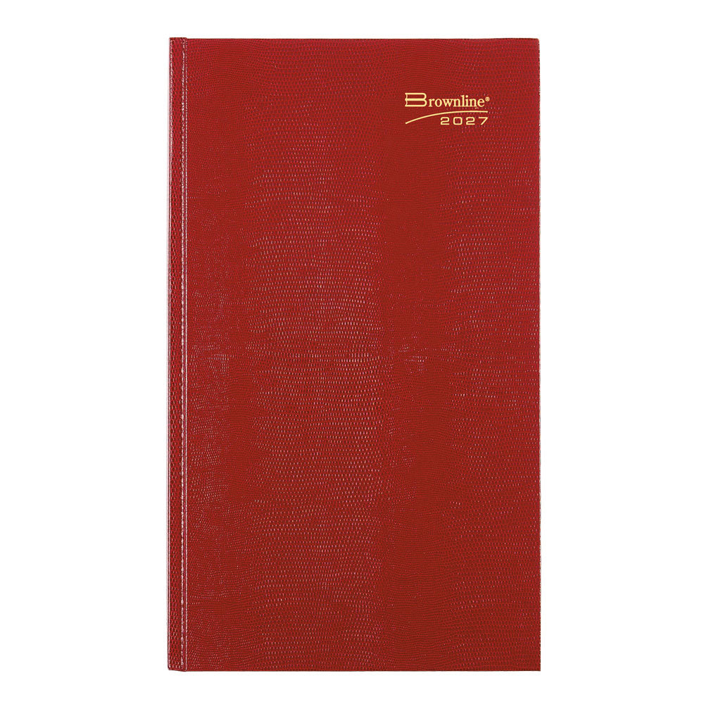 Traditional Daily Untimed Planner, 2027 Red C551.RED-27 - Brownline#color_bright-red