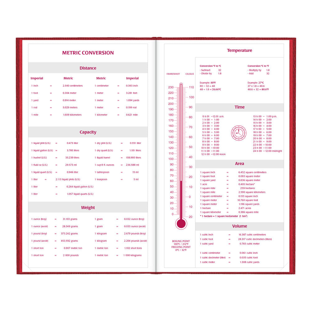Traditional Daily Untimed Planner, 2027 Red C551.RED-27 - Brownline#color_bright-red