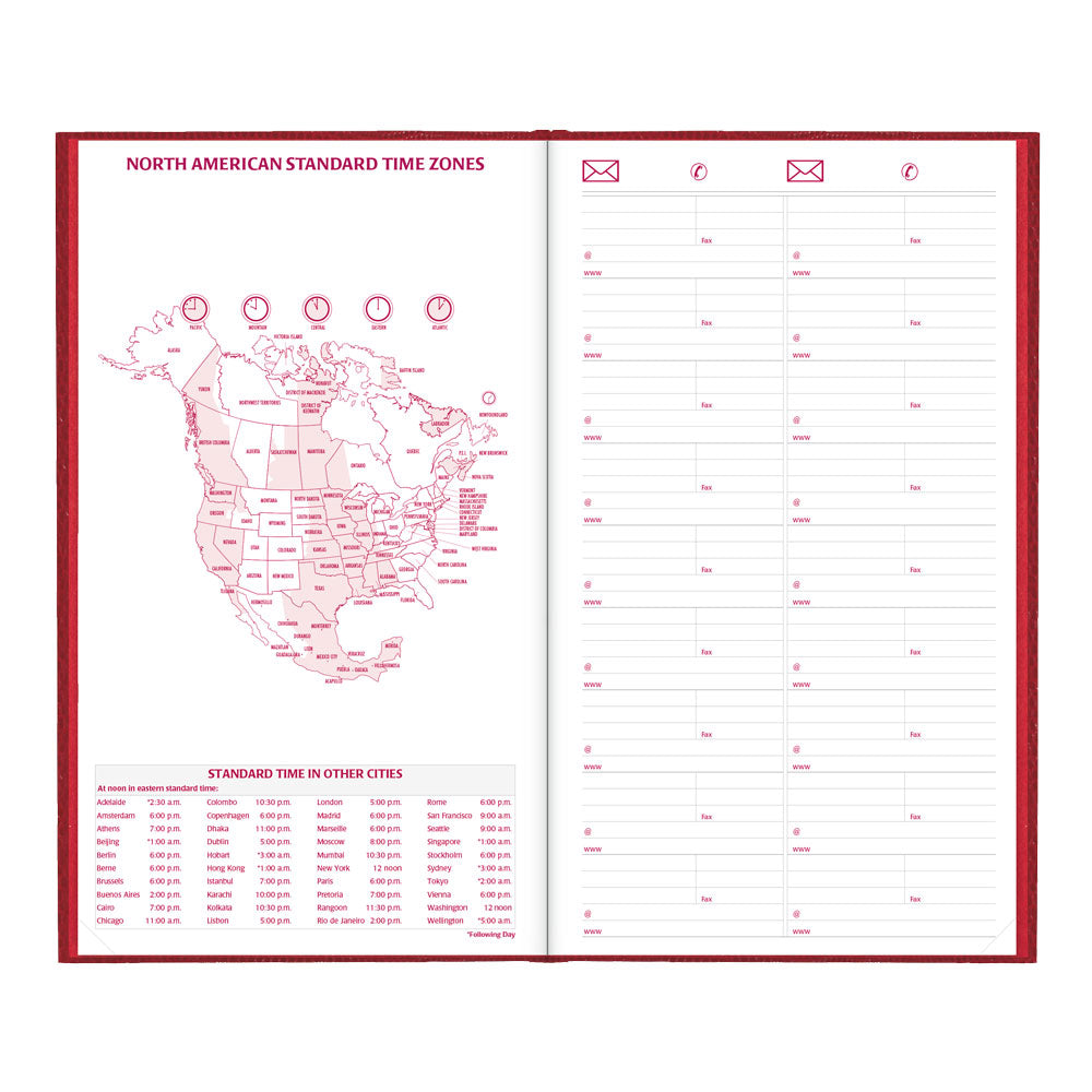 Traditional Daily Untimed Planner, 2027 Red C551.RED-27 - Brownline#color_bright-red