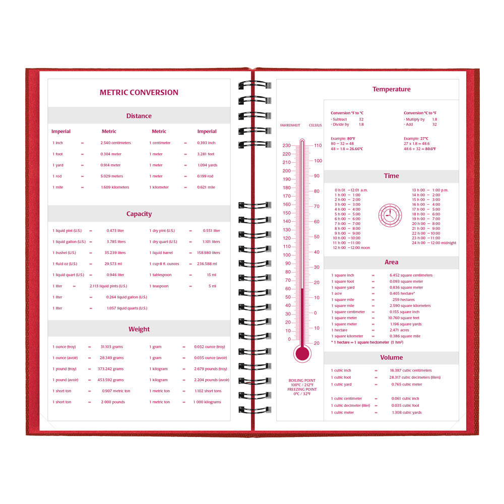 Brownline CoilPro™ Daily Untimed Planner, 2027, Bright Red C551C.RED-27